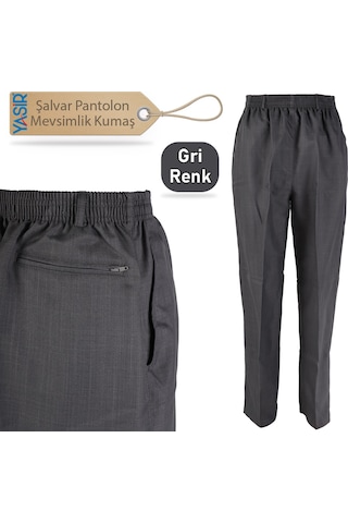 Erkek Kumaş Şalvar Pantolon Mevsimlik Gri Renk (514217302)