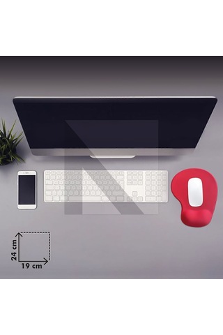 MP01 - Kırmızı Elips Bilek Destekli Konforlu Kaymaz Taban