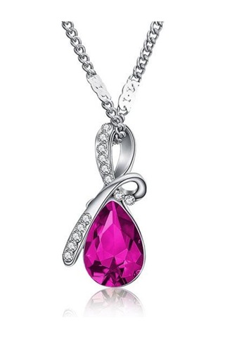 Saatcaddesi Dönence Renkli Kristal Taşlı Bayan Kolye