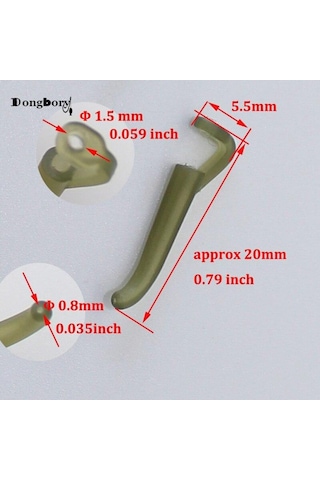 20 Adet Sazan Balıkçılık Aksesuarları Kanca Kollu Hazır D-rig Hattı Hizalayıcı Saç Kuleleri Zig Rig Terminali Bağlantı Pop Up Boilies