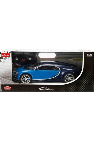 Rastar 1:14 Bugatti Chiron Uzaktan Kumandalı Işıklı Araba Mavi-siyah Çok Renkli