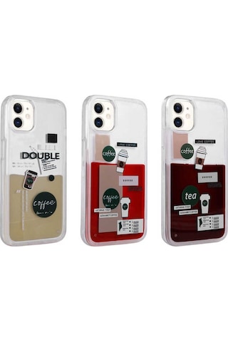 Apple Uyumlu iPhone 11 Desenli Sıvılı Svl Drink Silikon Kılıf-no2