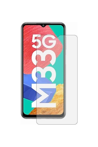 Samsung Galaxy M33 5g İle Uyumlu Ekran Koruyucu Şeffaf Temperli Kırılmaz Cam Ekran Koruyucu