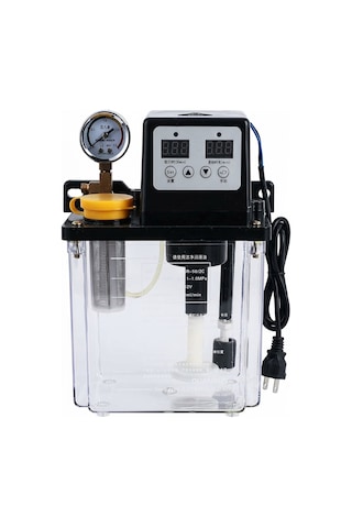 Petrol Pompası Çift Ekran 2.0l 50ml/dak 220 V 28w Otomatik Yağlama Yağı Pompası Yağ Enjektörleri Tam Bakır Motor Elektrikli Yağ Pompası Zamanlama Yağ Seviyesi Alarm Fonksiyonu 50ml/dak