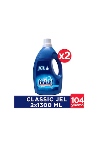 Finish Klasik Jel Bulaşık Makinesi Deterjanı 2 x 1300 ML