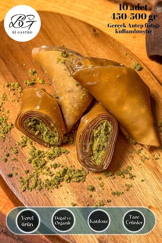 Bol Hakiki Antep Fıstıklı Muska - 10 Adet - 450-500 Gr