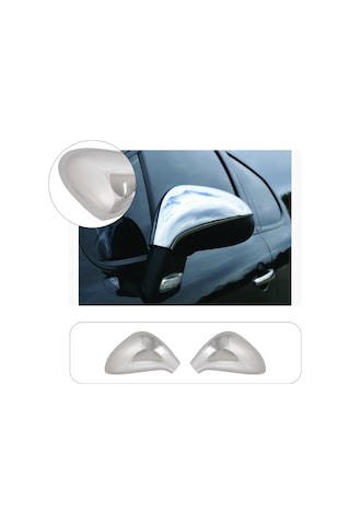 Peugeot 207 Uyumlu 2006-2012 Krom Ayna Kapağı 2 Parça Paslanmaz  Çelik