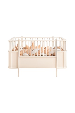 Mdf Beşik, Krem Dünya Büyüyen Beşik 80x130 - Krem Dünya Karyola 80x190 Beyaz