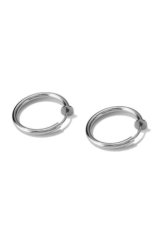 Deliksiz Kulaklar İçin Geçirmeli Sıkıştırma Küpe Ev25by-16 Silver
