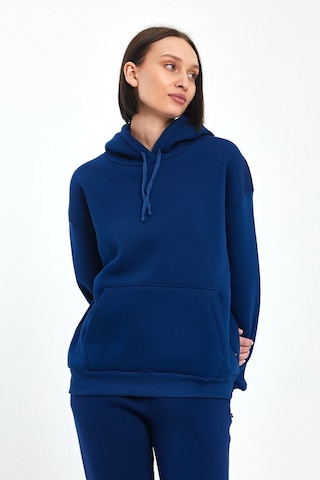 Odda Kadın Kapüşonlu Şardonlu Sweatshirt Lacivert