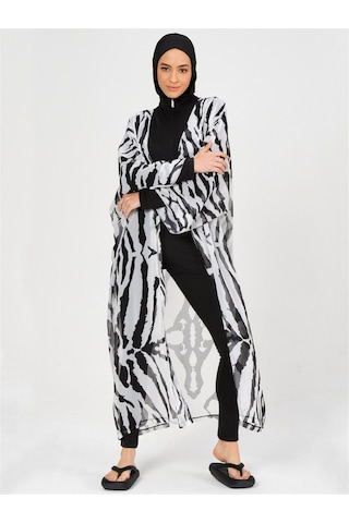 Alfasa Alf7015 Zebra Kemerli Pareo Siyah