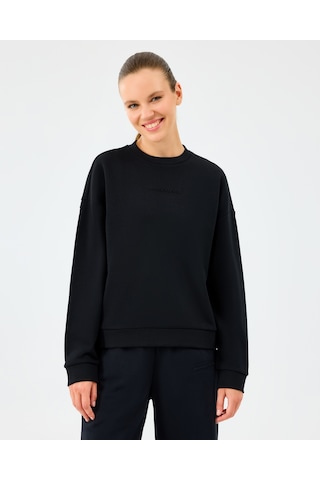 Skechers W Essential Crewneck Sweatshirt Kadın Siyah Sweatshirt S2610011-3817 Siyah
