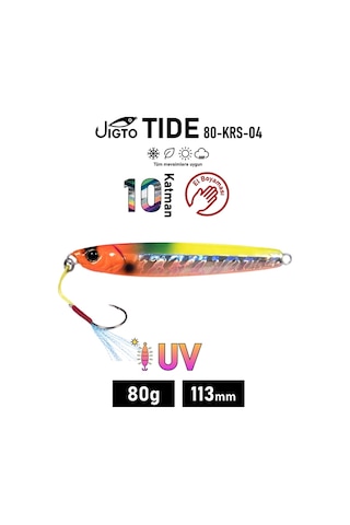 Jig, Zoka, Suni Yem, Uv Metal Jig, 80gr 11cm Jıgto Tide 80