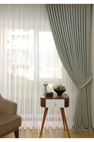 Evdepo Home Taş Rengi Fon Perde Tek Kanat (540345168) Taş