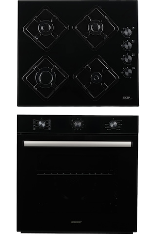 Exep EO320 - EF260 Elegra 2 Li Siyah Ankastre Set