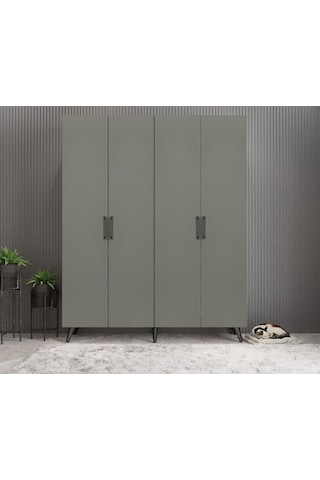 Duke 4 Kapaklı Ayakkabılık Füme 180 Cm M2