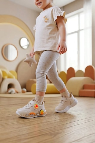 Pepino Ortopedik Taban Unisex Ördek Desenli Bebek Spor Ayakkabı Beyaz
