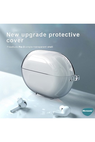 Microsonic Huawei Freebuds Pro 4 Kılıf Transparent Clear Soft Şeffaf