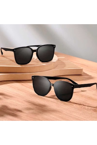 Mijia Square Polarize %95+ Oar Kaplama Uv400 Unisex Güneş Gözlüğü Hd Nylon Lens Siyah Çerçeve Mjtb01lm