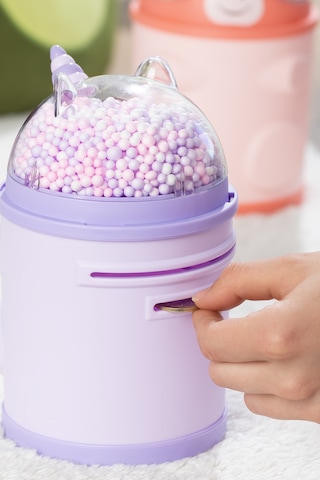 Porsima 044-1 Pvc Şifreli Kilitli Unicorn Kumbara Lila 11x18,5cm