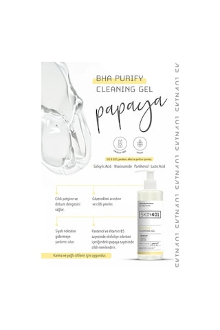 Skin401 Bha Arındırıcı Siyah Nokta Karşıtı Yüz Temizleme Jeli 200 ML