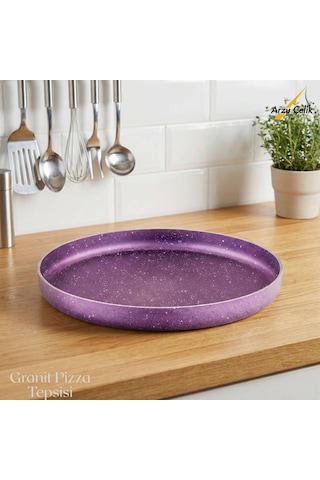 Arzu Çelik 32 Cm Granit Pizza Tepsisi - Violet Mor