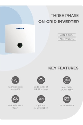 Auxsol - İnges 25 Kw Trifaze On-grid Inverter - 25000 Watt Şebeke Bağlantılı Invertör