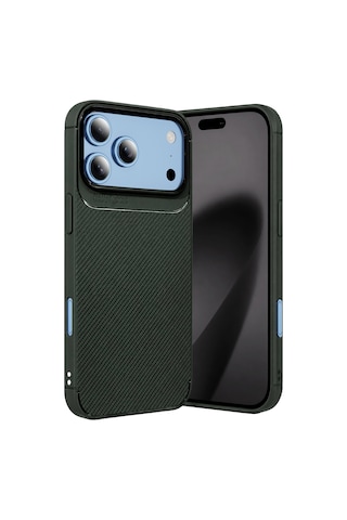 Uryport Apple Uyumlu iPhone 18 Pro Auto Focus Karbon Kapak - Yeşil