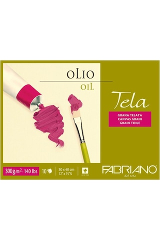 Fabriano Tela 30 X 40-300 Gr. Tuval Canvas Dokulu Yağlı Boya Kağıdı - Blok Genel