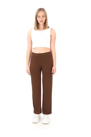Extra Yumuşak Uzun Viskon Pantolon Home&outdoor-kahverengi Kahverengi