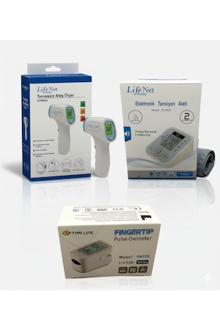 Tansiyon Aleti, Ateş Ölçer, Oximetre 3'lü Set