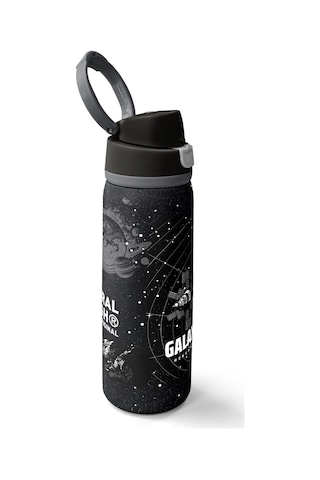 Coral High Siyah Galaxy Desenli Pipetli Ve Direkt İçim Çelik Termos 800 Ml 38533 Siyah