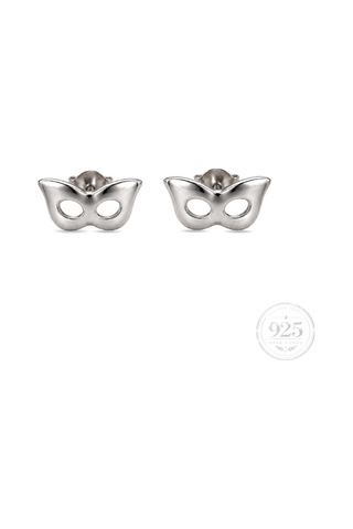 Servi 925 Ayar Gümüş Minimal Maskeli Balo Küpe-492 Servi 925 Ayar Gümüş Minimal Maskeli Balo Küpe-492