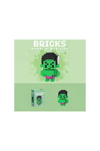 Hulk Marvel Mikro Blok Lego Seti - 3d Puzzle Figür Oyuncak - Eğitici Yenilmezler Avengers Serisi