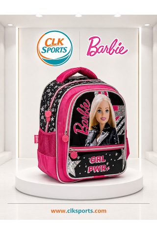 Barbie Okul Çantası , Kalem Kutusu , Lisanslı Çelik Matara Pembe