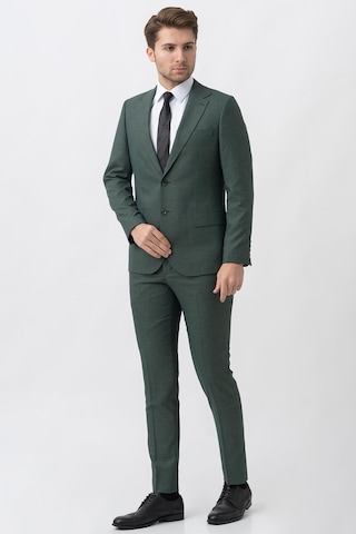 White Stone Bucaramanga T2029 Slim Fit 6 Drop Takım Elbise Desenli-desenli Yeşil