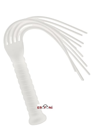 Erofoni Yeni Nesil 40 Cm Profesyonel Beyaz Silikon Fetish Kamçı