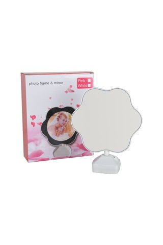 Led Işıklı Sihirli Papatya Ayna 21,5x18cm Beyaz Fotoğraflı Kişiselleştirebilir Ürün Sarı