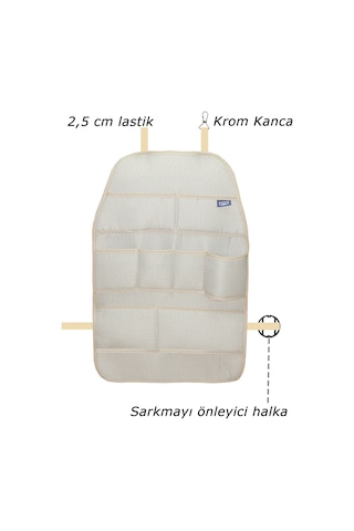 Bod Koltuk Arkası Düzenleyici Araç Içi Organizer 2 Li Set
