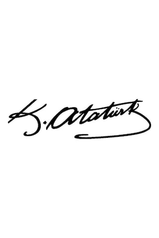 Gazi Mustafa Kemal Atatürk Imza Sticker Siyah 20x6 K.atatürk