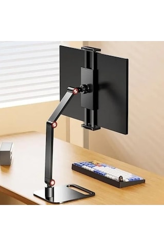 12-16 İnç Tablet Ve Telefon İçin Metal 360 Döner Tutucu Stand