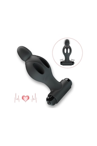 Hızlı Express Mr. Play 10 Titreşimli Anal Plug Titreşimli Silikon Anal Tıkaç