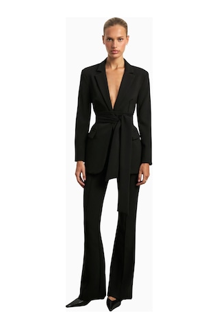 Because Of Alice Classic Blazer With Belt Klasik Blazer Kadın Ceket Siyah