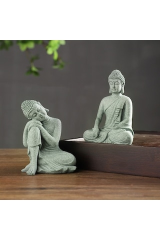 Novahub Yeşil Kumtaşı Buda Heykeli - Zen Çay Hayvanı & Dekorasyon