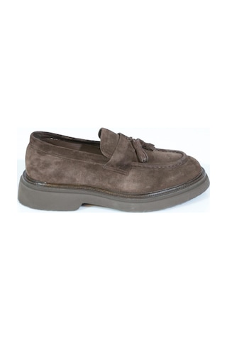 Dgn 2136 Erkek Loafer Ayakkabi Kahve Süet