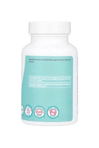 Nutricost Women Boric Acid Candida & Yeast Treatments Vaginal Suppository 600 Mg 60 Capsules
