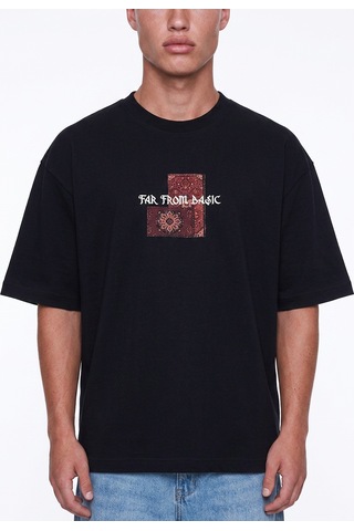 Respire Erkek Ffb Patch Oversize T-shirt Siyah