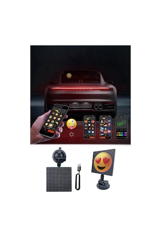Oto Led Ekran Emoji Ekranı Bluetooth Telefon Kontrol Animasyonlu