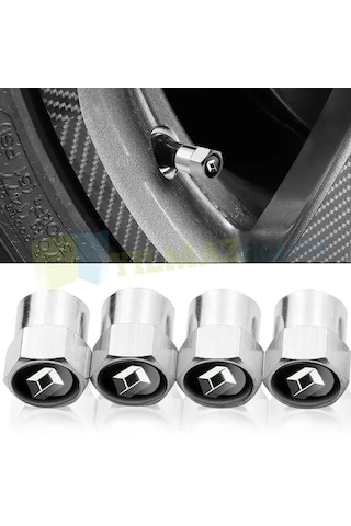 Renault Logo Sibop Kapağı 4 Adet Paslanmaz Çelik