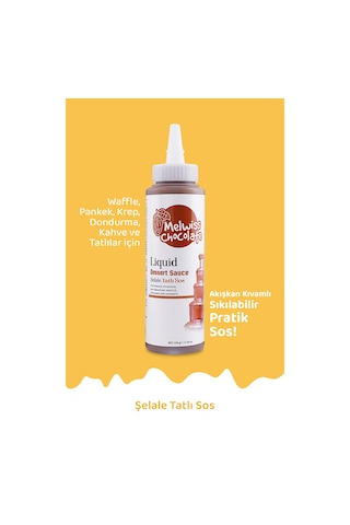 Melwiss Chocolate Sıvı Çikolata - Fondü Şelale Çikolata Sosu 330 G